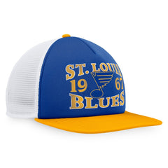 St. Louis Blues Fanatics Heritage Vintage Foam Front Trucker Snapback Hat - Blue/Gold - NHL