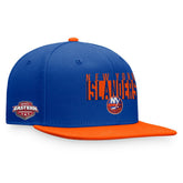 New York Islanders Fanatics Fundamental Colorblocked Snapback Hat - Royal/Orange - NHL