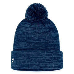 Seattle Kraken Fanatics Fundamental Cuffed Knit Hat with Pom - Deep Sea Blue - NHL