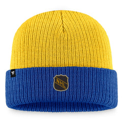 St. Louis Blues Fanatics Heritage Vintage Cuffed Knit Hat - Gold/Blue - NHL