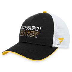 Pittsburgh Penguins Fanatics Authentic Pro Alternate Jersey Trucker Adjustable Hat - Black - NHL