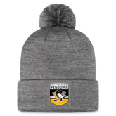 Pittsburgh Penguins Fanatics Authentic Pro Home Ice Cuffed Knit Hat with Pom - Gray - NHL