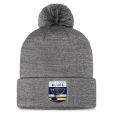 St. Louis Blues Fanatics Authentic Pro Home Ice Cuffed Knit Hat with Pom - Gray - NHL