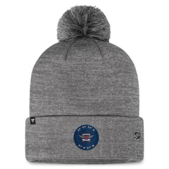 Winnipeg Jets Fanatics Authentic Pro Home Ice Cuffed Knit Hat with Pom - Gray - NHL