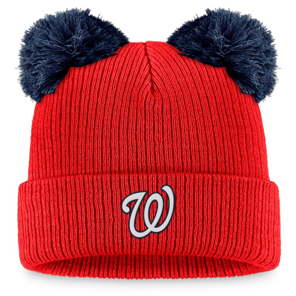 Washington Nationals Fanatics Women's Double Pom Cuffed Knit Hat - MLB