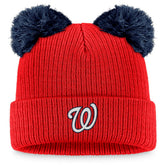 Washington Nationals Fanatics Women's Double Pom Cuffed Knit Hat - MLB