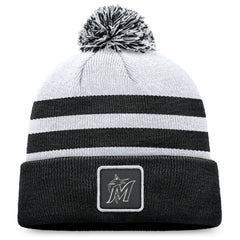 Miami Marlins Fanatics Cuffed Knit Hat with Pom - MLB
