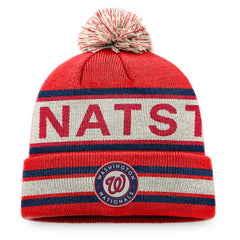 Washington Nationals Fanatics Hometown Slogan Cuffed Knit Hat with Pom - MLB