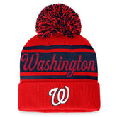 Washington Nationals Fanatics Women's Script Cuffed Knit Hat with Pom - MLB