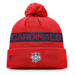 St. Louis Cardinals Fanatics League Logo Cuffed Knit Hat with Pom - MLB