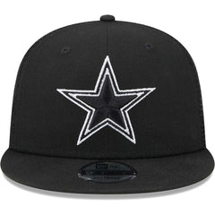 Dallas Cowboys New Era Main Trucker 9FIFTY Snapback Hat Black | NFL