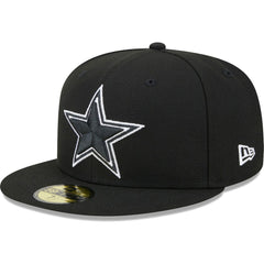 Dallas Cowboys New Era Main Patch 59FIFTY Fitted Hat Black | NFL