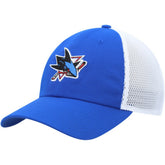 San Jose Sharks adidas Color Pop Trucker Adjustable Hat - Blue - NHL