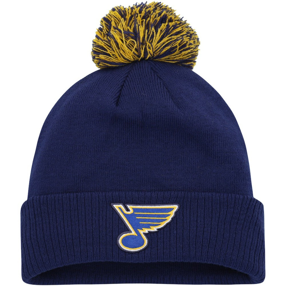 St. Louis Blues adidas COLD.RDY Cuffed Knit Hat with Pom - Blue - NHL