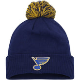 St. Louis Blues adidas COLD.RDY Cuffed Knit Hat with Pom - Blue - NHL