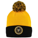 Pittsburgh Penguins adidas Women's Laurel Cuffed Knit Hat with Pom - Gold - NHL