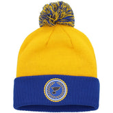 St. Louis Blues adidas Women's Laurel Cuffed Knit Hat with Pom - Gold - NHL