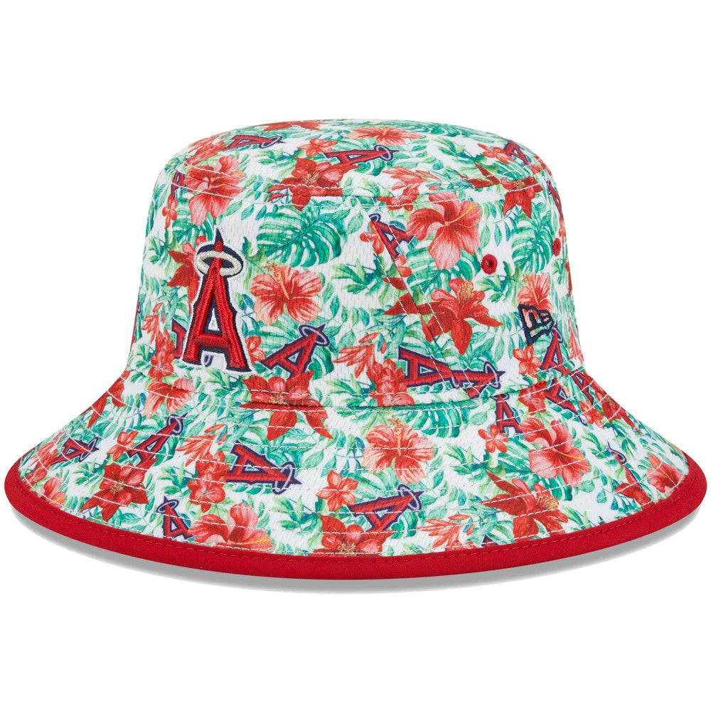 Los Angeles Angels New Era Tropic Floral Bucket Hat Hats - MLB