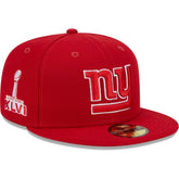 New York Giants New Era Super Bowl XLVI Main Patch 59FIFTY Fitted Hat Scarlet | NFL