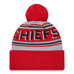 Kansas City Chiefs New Era Main Cuffed Knit Hat with Pom Red | NFL