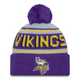 Minnesota Vikings New Era Main Cuffed Knit Hat with Pom Purple | NFL