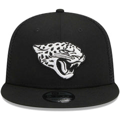 Jacksonville Jaguars New Era Main Trucker 9FIFTY Snapback Hat Black | NFL
