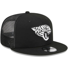 Jacksonville Jaguars New Era Main Trucker 9FIFTY Snapback Hat Black | NFL