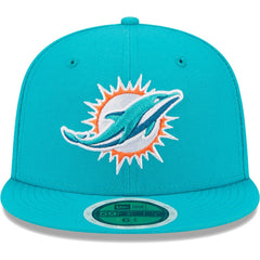 Miami Dolphins New Era Youth Main 59FIFTY Fitted Hat Aqua | NFL