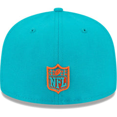 Miami Dolphins New Era Youth Main 59FIFTY Fitted Hat Aqua | NFL