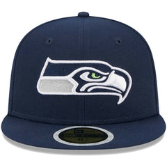 Seattle Seahawks New Era Youth Main 59FIFTY Fitted Hat College Navy | NFL