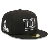 New York Giants New Era Main Patch 59FIFTY Fitted Hat Black | NFL