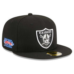 Las Vegas Raiders New Era Main Patch 59FIFTY Fitted Hat Black | NFL