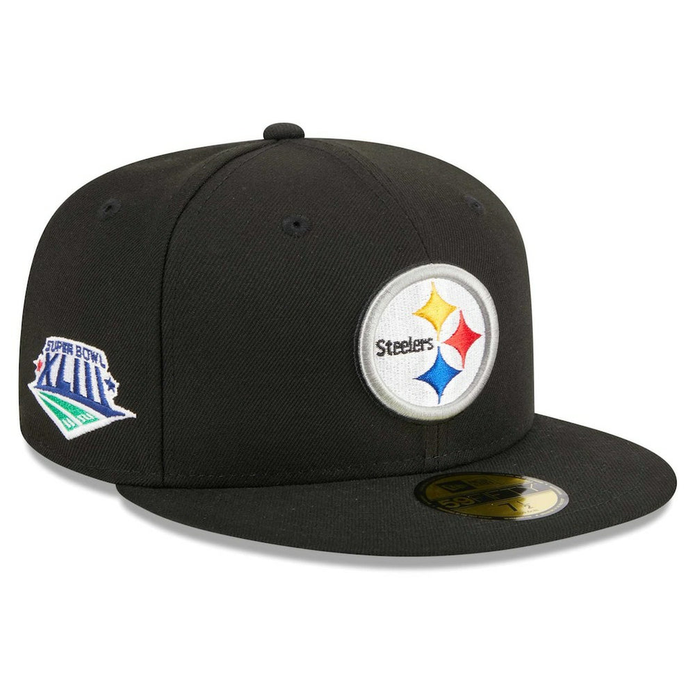 Pittsburgh Steelers New Era Main Patch 59FIFTY Fitted Hat Black | NFL