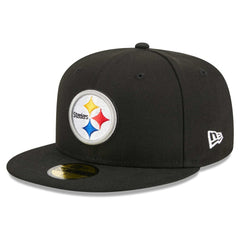 Pittsburgh Steelers New Era Main Patch 59FIFTY Fitted Hat Black | NFL