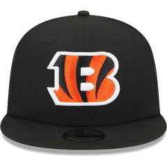 Cincinnati Bengals New Era Youth Main Trucker 9FIFTY Snapback Hat Black | NFL