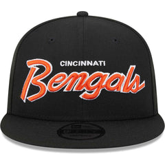 Cincinnati Bengals New Era Main Script 9FIFTY Snapback Hat Black | NFL