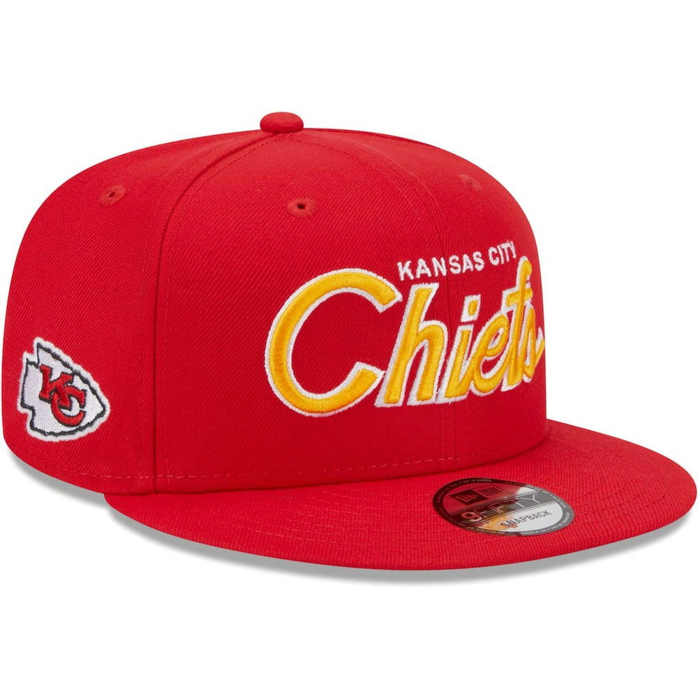 Kansas City Chiefs New Era Main Script 9FIFTY Snapback Hat Red | NFL