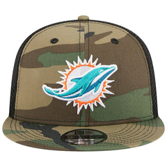 Miami Dolphins New Era Main Trucker 9FIFTY Snapback Hat Camo | NFL