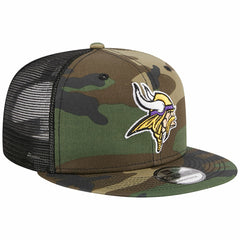 Minnesota Vikings New Era Main Trucker 9FIFTY Snapback Hat Camo | NFL