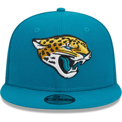 Jacksonville Jaguars New Era Youth Main Trucker 9FIFTY Snapback Hat Teal | NFL