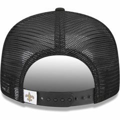 New Orleans Saints New Era Youth Main Trucker 9FIFTY Snapback Hat Black | NFL