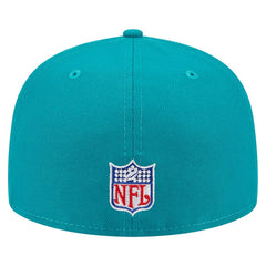 Miami Dolphins New Era Throwback Main 59FIFTY Fitted Hat Aqua | NFL