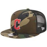 Cleveland Guardians New Era Woodland Camo Trucker 9FIFTY Snapback Hat - MLB