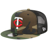 Minnesota Twins New Era Woodland Camo Trucker 9FIFTY Snapback Hat - MLB