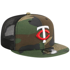 Minnesota Twins New Era Woodland Camo Trucker 9FIFTY Snapback Hat - MLB