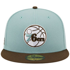 Philadelphia 76ers Two-Tone 59FIFTY Fitted Hat Light Blue/Brown - NBA