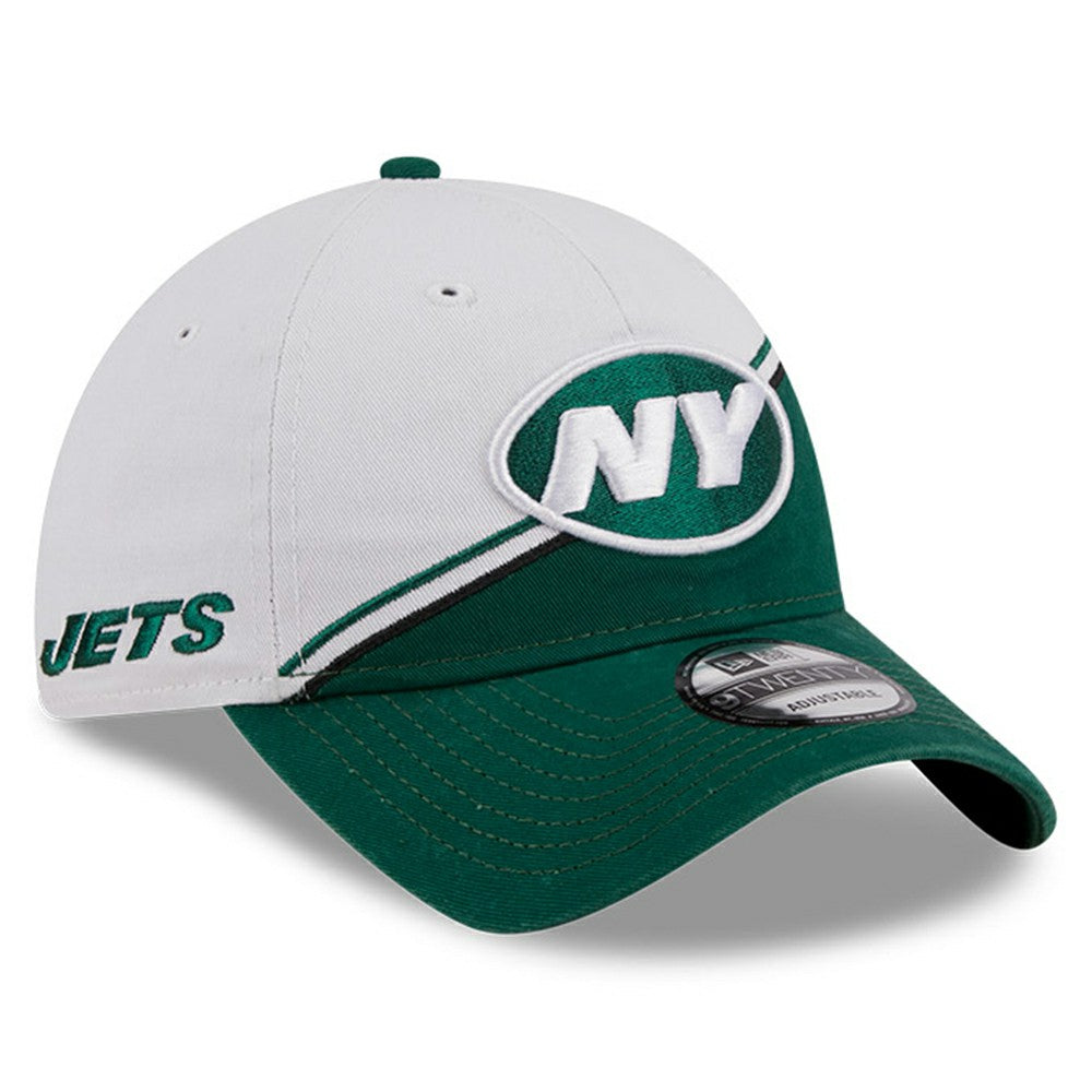 New York Jets New Era 2023 Sideline 9TWENTY Adjustable Hat White/Green | NFL