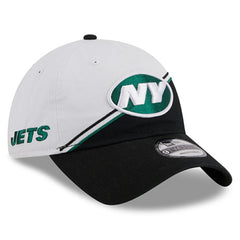 New York Jets New Era 2023 Sideline 9TWENTY Adjustable Hat White/Black | NFL
