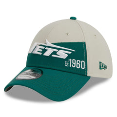 New York Jets New Era 2023 Sideline Historic 39THIRTY Flex Hat Cream/Kelly Green | NFL