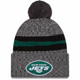 New York Jets New Era 2023 Sideline Sport Cuffed Pom Knit Hat Gray | NFL